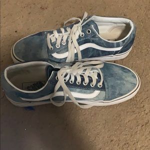 Old school shoes denim blue man vans